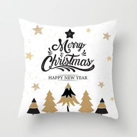 Christmas Words Christmas Pillow Cover (Option: Xmas11 12 Style-45x45cm)