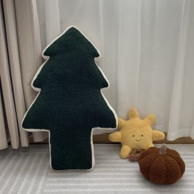 Cotton Pine Tree Large Christmas Tree Shaped Plush Pillow Sleeping Cute Sofa Lumbar Pillow Home Decoration Photo Props (Option: Green Pine-72cm)