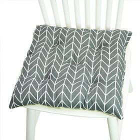 Printed Polyester Linen Cotton And Linen Five-circle Chair Cushion Bay Window Round (Option: 40CM Square 011-40x40cm)
