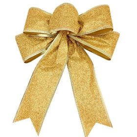 Pendant Christmas Gold Bow Decoration (Option: Large Bow Width About 20cm-Gold Bow)