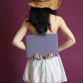 Simple Solid Color Notebook Computer Protective Case (Option: Purple-A2338)