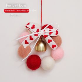 Christmas Decoration Pine Cone Pendant (Option: Fur Ball Bow Bell)