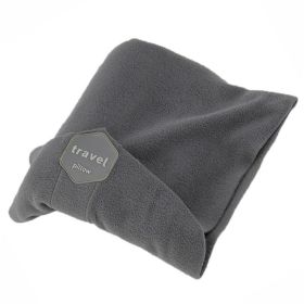 Travel U-shaped Pillow Portable Afternoon Nap Pillow Warm Outdoor Fleece-lined Neck Protection Cervical Pillow (Option: Gray-Free Size)