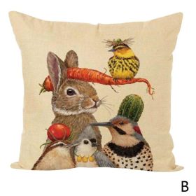 New Animal Owl Cushion Cover Pillowcase Without Pillow Core (Option: 2 Style-45x45cm)