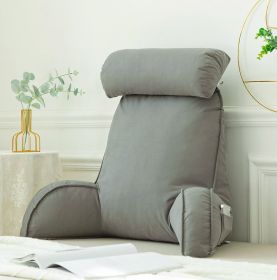 Ice Silk Latex Bedside Cushion Soft Case (Option: Light Gray-Bamboo Charcoal Package)