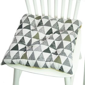 Printed Polyester Linen Cotton And Linen Five-circle Chair Cushion Bay Window Round (Option: 40CM Square 012-40x40cm)