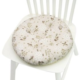 Printed Polyester Linen Cotton And Linen Five-circle Chair Cushion Bay Window Round (Option: 40CM Round 013-40x40cm)