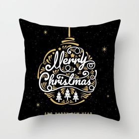 Christmas Words Christmas Pillow Cover (Option: Xmas11 13 Style-45x45cm)