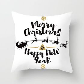 Christmas Words Christmas Pillow Cover (Option: Xmas11 3 Style-45x45cm)