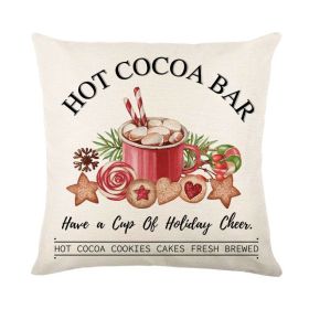 Printed Christmas Tree Elk Pillow (Option: Style 4-45x45cm)
