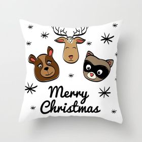 Christmas Words Christmas Pillow Cover (Option: Xmas11 6 Style-45x45cm)