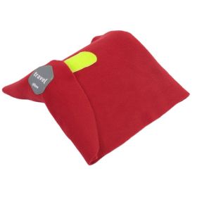 Travel U-shaped Pillow Portable Afternoon Nap Pillow Warm Outdoor Fleece-lined Neck Protection Cervical Pillow (Option: Red-Free Size)