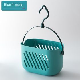 With Cord Hook Bathroom Hanging Basket Storage Sundries (Color: Blue)