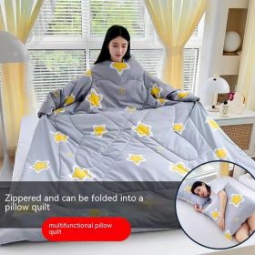 Multi-functional Lazy Quilt Student Dormitory Can Wear Sleeved Quilt (Option: Sparkling Stars-Adult Pillow)