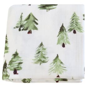 Summer Baby Blanket Bamboo Cotton Gauze Bath Towel (Option: Christmas Tree-120x120)