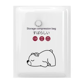 Vacuum Compression Bag Clothes Quilt Buggy Bag Large Capacity Moving Clothes Suction Vacuum Buggy Bag (Option: Leaning Bear-40X 60cm Small Size)