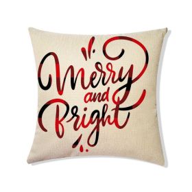 Christmas Linen Pillow Cover Home Decoration (Option: 2 Style-45 X45cm Without Pillow)