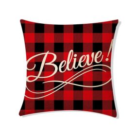 Christmas Linen Pillow Cover Home Decoration (Option: 8 Style-45 X45cm Without Pillow)