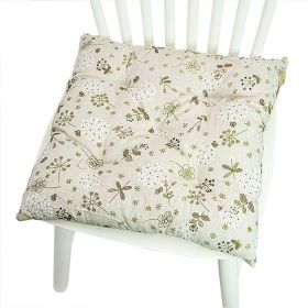 Printed Polyester Linen Cotton And Linen Five-circle Chair Cushion Bay Window Round (Option: 40CM Square 013-40x40cm)