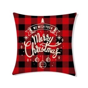 Christmas Linen Pillow Cover Home Decoration (Option: 3 Style-45 X45cm Without Pillow)