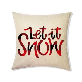 Christmas Linen Pillow Cover Home Decoration (Option: 6 Style-45 X45cm Without Pillow)