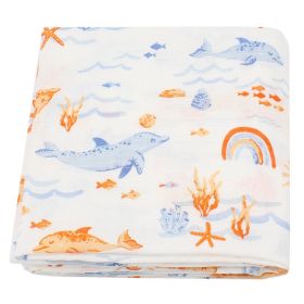 Summer Baby Blanket Bamboo Cotton Gauze Bath Towel (Option: Underwater World-120x120)