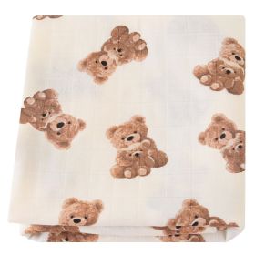Summer Baby Blanket Bamboo Cotton Gauze Bath Towel (Option: Mr Bear-120x120)