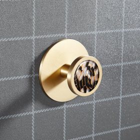 Brass Hat-and-coat Drilling Adhesive Hanging Storage Hook (Option: Wafer Panther)