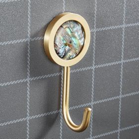 Brass Hat-and-coat Drilling Adhesive Hanging Storage Hook (Option: Caibei)