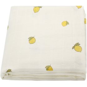 Summer Baby Blanket Bamboo Cotton Gauze Bath Towel (Option: Milk Tea Lemon Ice-120x120)