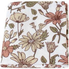Summer Baby Blanket Bamboo Cotton Gauze Bath Towel (Option: Flowers And Birds-120x120)