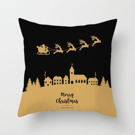 Christmas Words Christmas Pillow Cover (Option: Xmas11 15 Style-45x45cm)