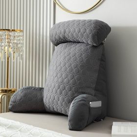 Ice Silk Latex Bedside Cushion Soft Case (Option: Gray-Bamboo Charcoal Package)