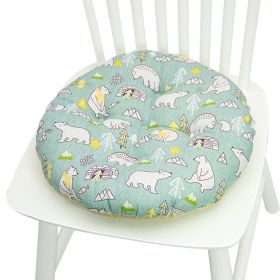 Printed Polyester Linen Cotton And Linen Five-circle Chair Cushion Bay Window Round (Option: 40CM Round 010-40x40cm)