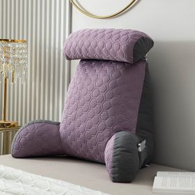 Ice Silk Latex Bedside Cushion Soft Case (Option: Purple-Bamboo Charcoal Package)