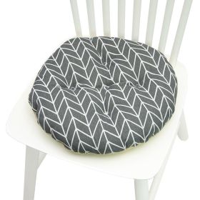 Printed Polyester Linen Cotton And Linen Five-circle Chair Cushion Bay Window Round (Option: 40CM Round 011-40x40cm)