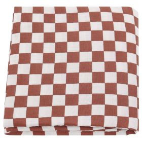 Summer Baby Blanket Bamboo Cotton Gauze Bath Towel (Option: Red Plaid-120x120)