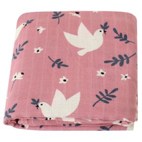 Summer Baby Blanket Bamboo Cotton Gauze Bath Towel (Option: Peace Dove-120x120)