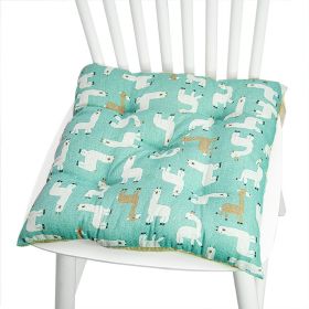 Printed Polyester Linen Cotton And Linen Five-circle Chair Cushion Bay Window Round (Option: 40CM Square 009-40x40cm)