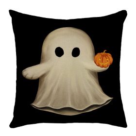 Home Square Ghost Pumpkin Party Decoration Pillow Cover (Option: XM244 4-45 X45cm Without Pillow)