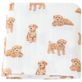 Summer Baby Blanket Bamboo Cotton Gauze Bath Towel (Option: Poodle-120x120)