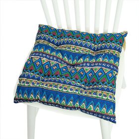 Printed Polyester Linen Cotton And Linen Five-circle Chair Cushion Bay Window Round (Option: 40CM Square 018-40x40cm)
