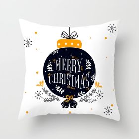 Christmas Words Christmas Pillow Cover (Option: Xmas11 4 Style-45x45cm)