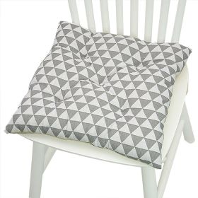 Printed Polyester Linen Cotton And Linen Five-circle Chair Cushion Bay Window Round (Option: 40CM Square 017-40x40cm)