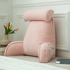 Ice Silk Latex Bedside Cushion Soft Case (Option: Super Short Velvet Pink-Comfortable)