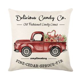 Printed Christmas Tree Elk Pillow (Option: Style 2-45x45cm)