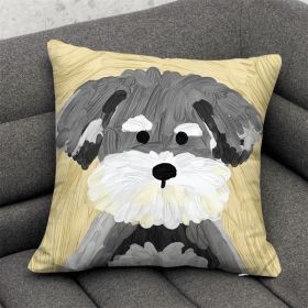 Cute Dog Cartoon Throw Pillow Dormitory Bedroom Square (Option: GG 4-50x 50cm-With pillow core)
