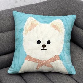 Cute Dog Cartoon Throw Pillow Dormitory Bedroom Square (Option: GG 6-50x 50cm-With pillow core)