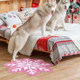 Cashmere Snowflake Floor Mat Carpet Bedroom Bedside Blanket Bathroom Mats (Option: Snowflake 6-160)