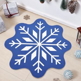 Cashmere Snowflake Floor Mat Carpet Bedroom Bedside Blanket Bathroom Mats (Option: Snowflake 1-140)